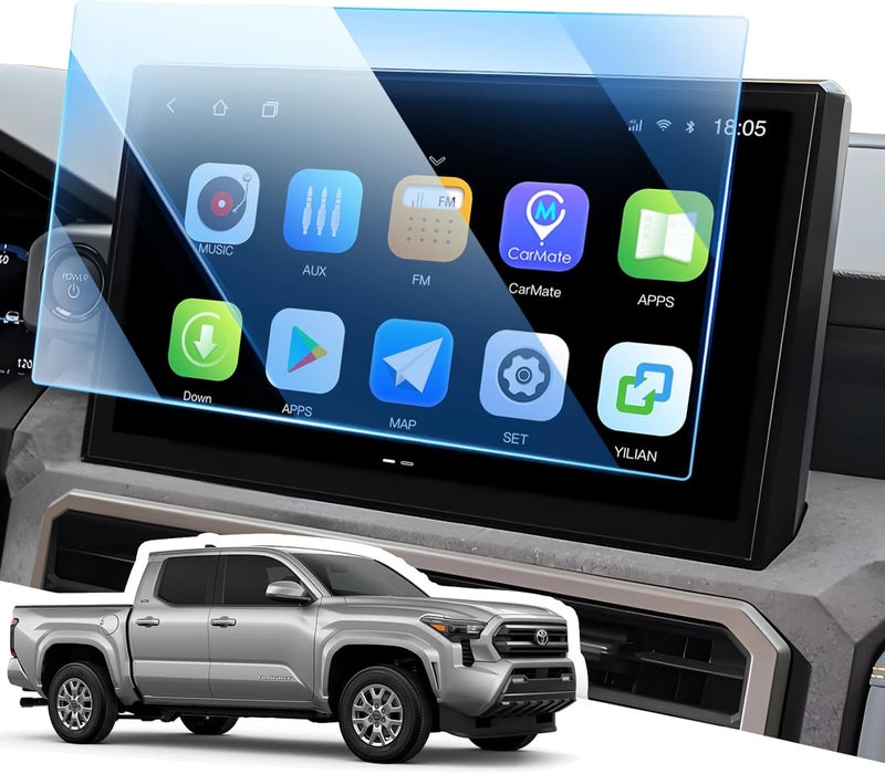 LANGBEAN Screen Protector for 2026-2024 Toyota Tacoma & 2026-2025 4 Runner, 14 in Anti-Fingerprint Tempered Glass Protective Film for Toyota Tacoma Limited/Trailhunter/TRD Pro/Limited i-FORCE MAX - Image 1